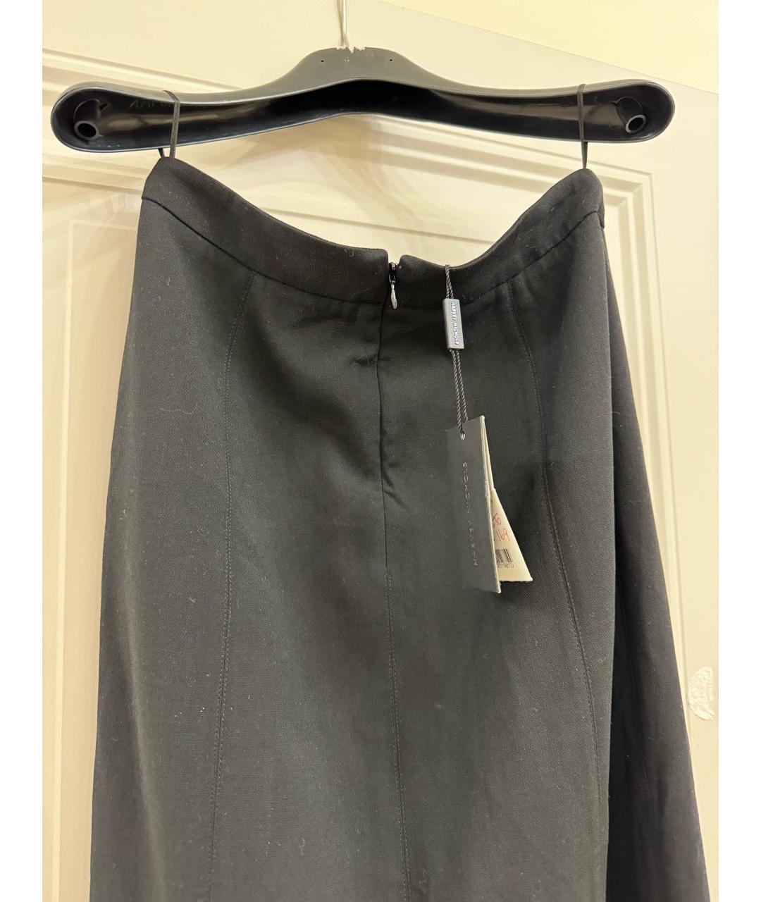 STELLA MCCARTNEY Черная шерстяная юбка макси, фото 3