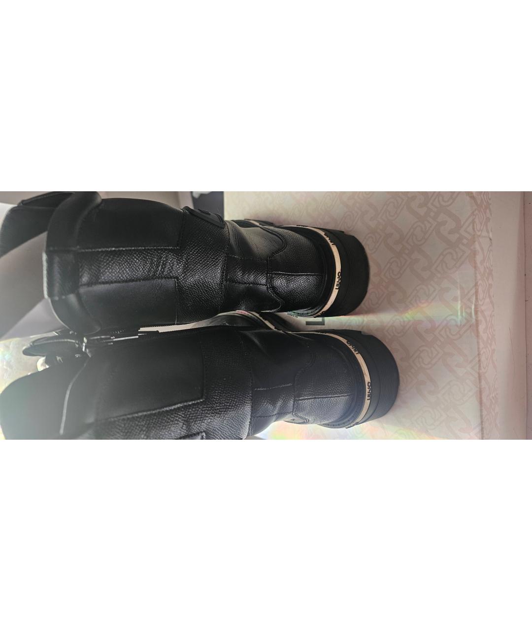 LIU JO Черные кожаные ботинки, фото 4