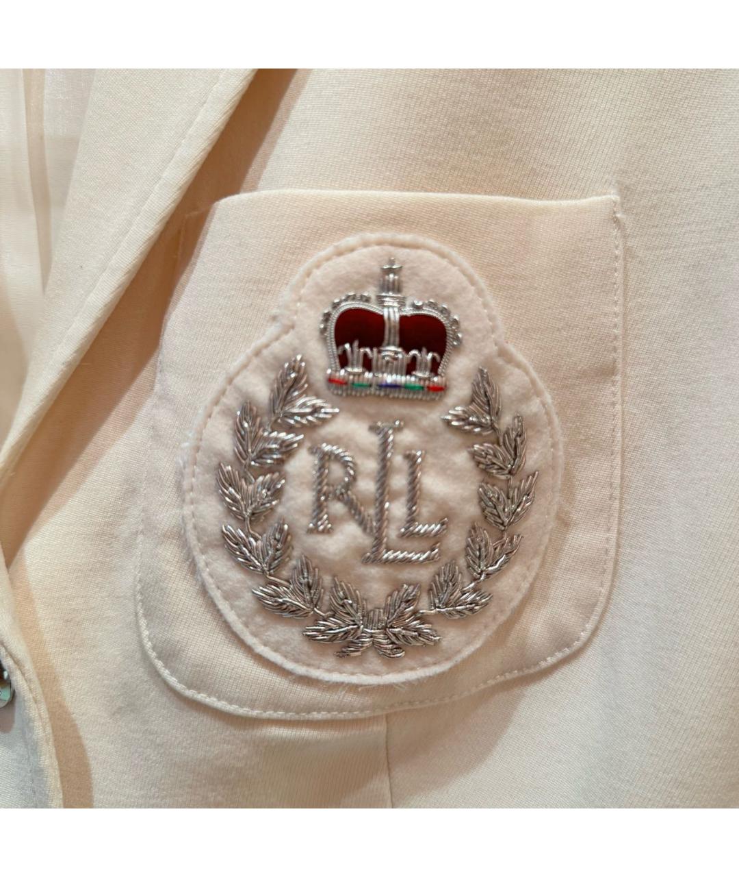 RALPH LAUREN Бежевый шерстяной жакет/пиджак, фото 4