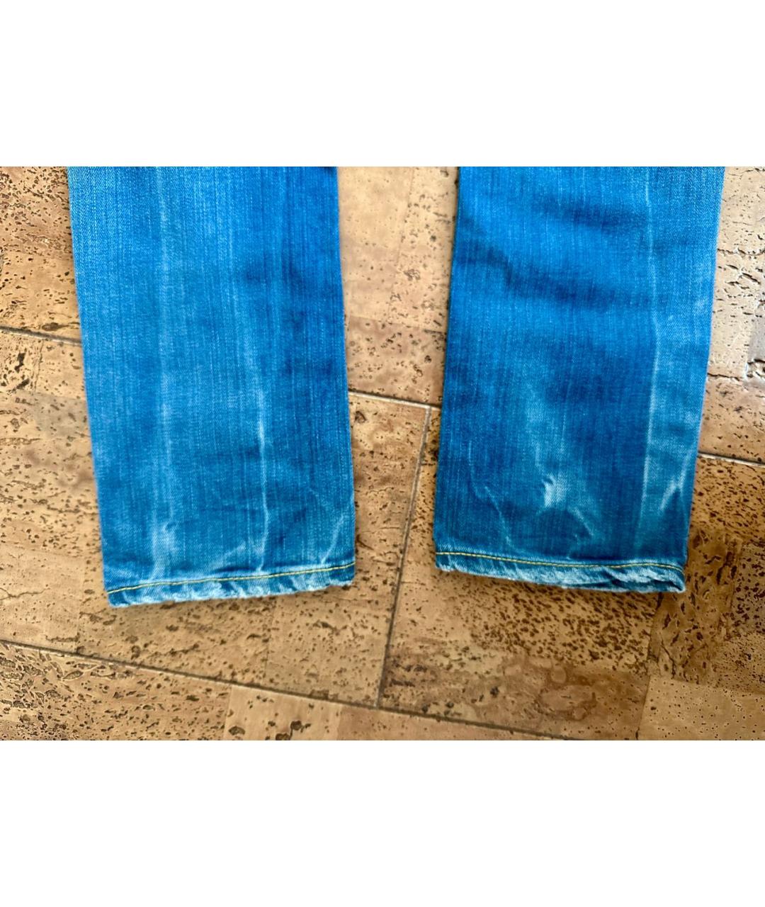 DONDUP Синие хлопковые прямые джинсы, фото 4