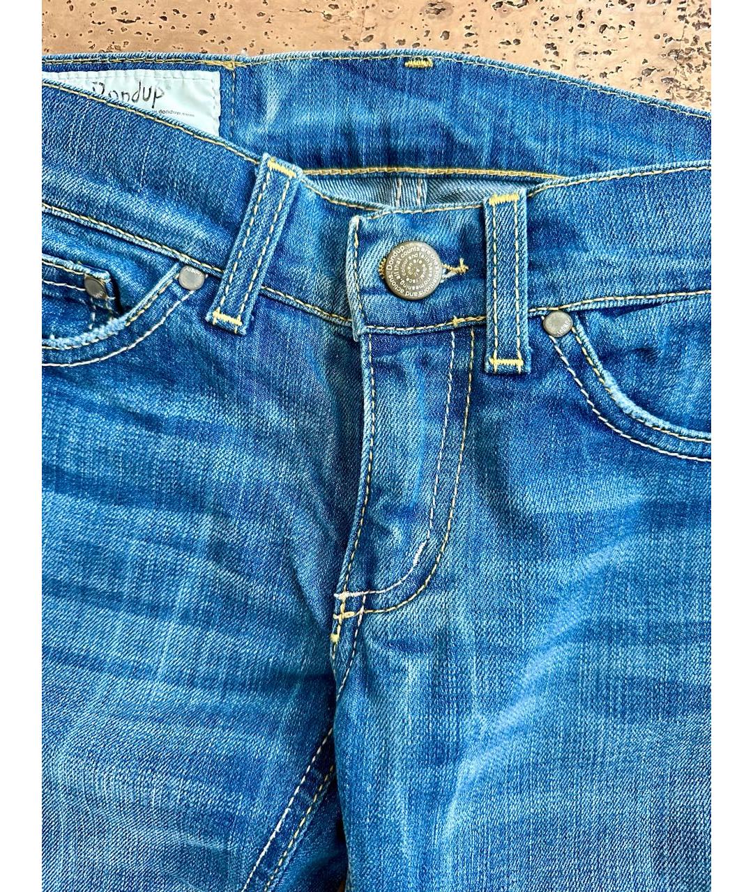 DONDUP Синие хлопковые прямые джинсы, фото 5