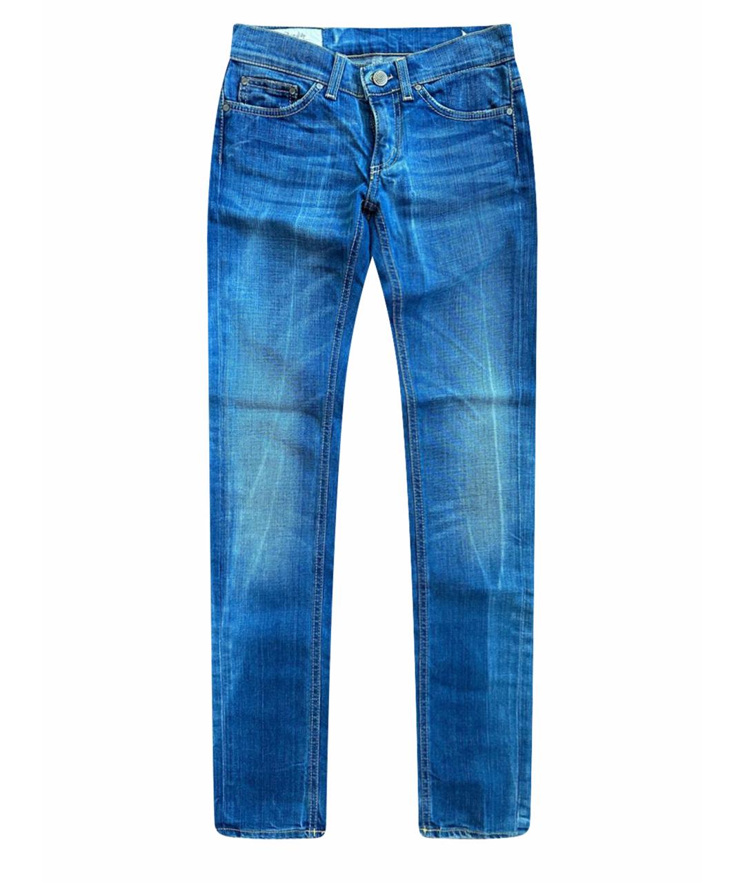 DONDUP Синие хлопковые прямые джинсы, фото 1