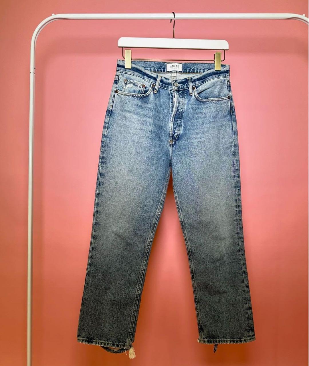 AGOLDE Голубые прямые джинсы, фото 6