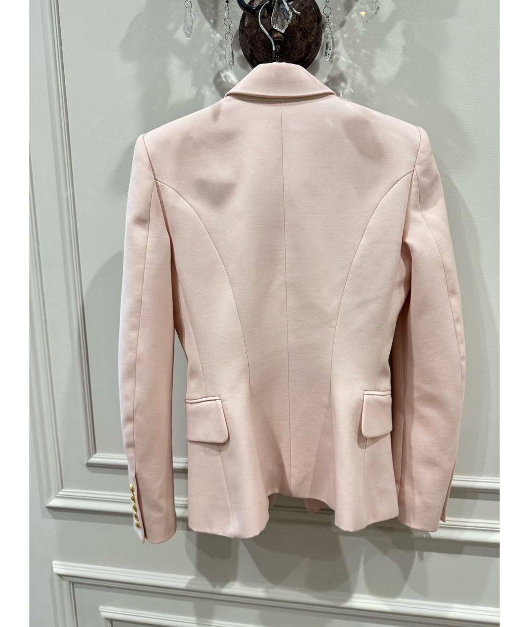 BALMAIN Розовый хлопковый жакет/пиджак, фото 2