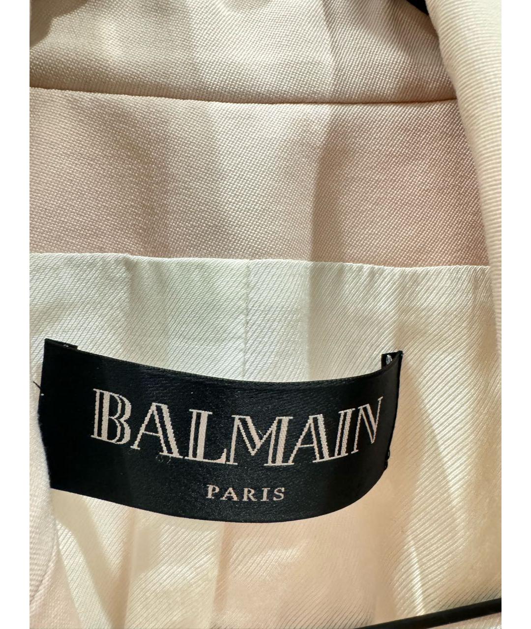 BALMAIN Розовый хлопковый жакет/пиджак, фото 3