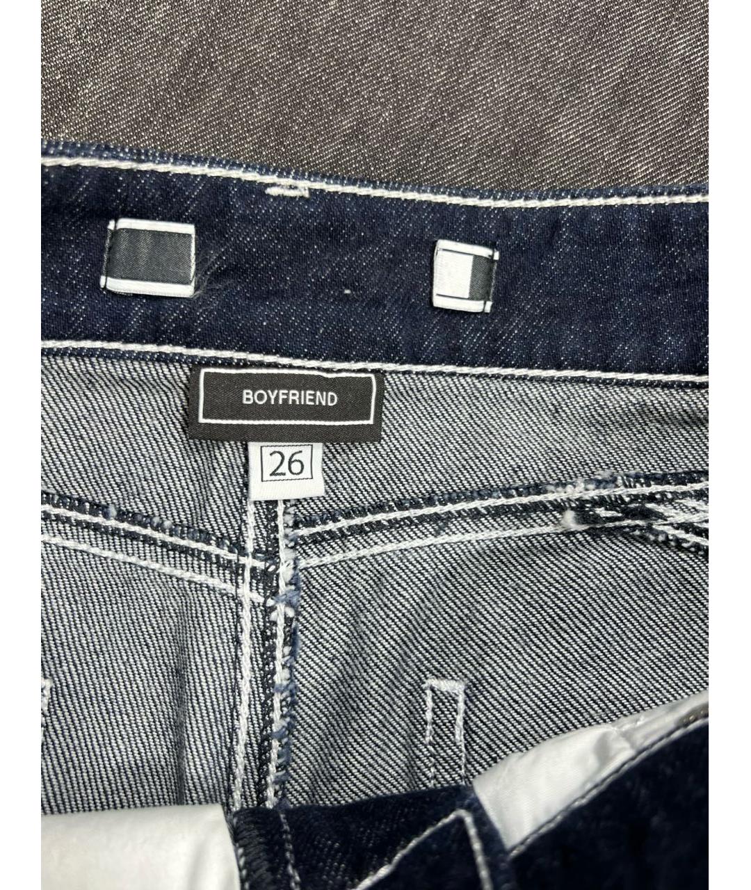 SPORT MAX CODE Темно-синие хлопковые прямые джинсы, фото 7