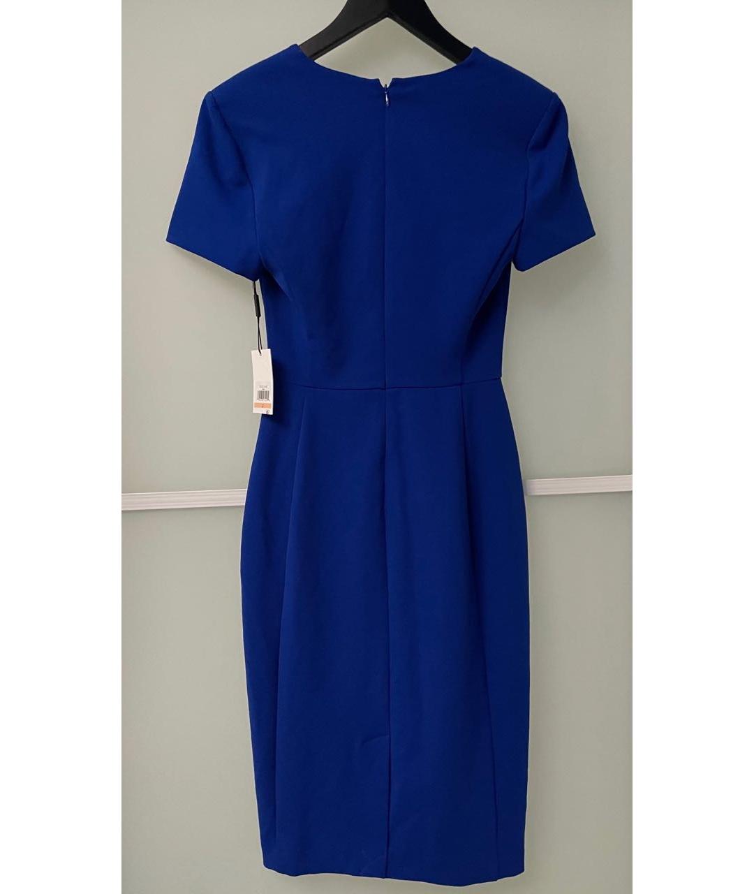 CALVIN KLEIN Синее креповое повседневное платье, фото 4