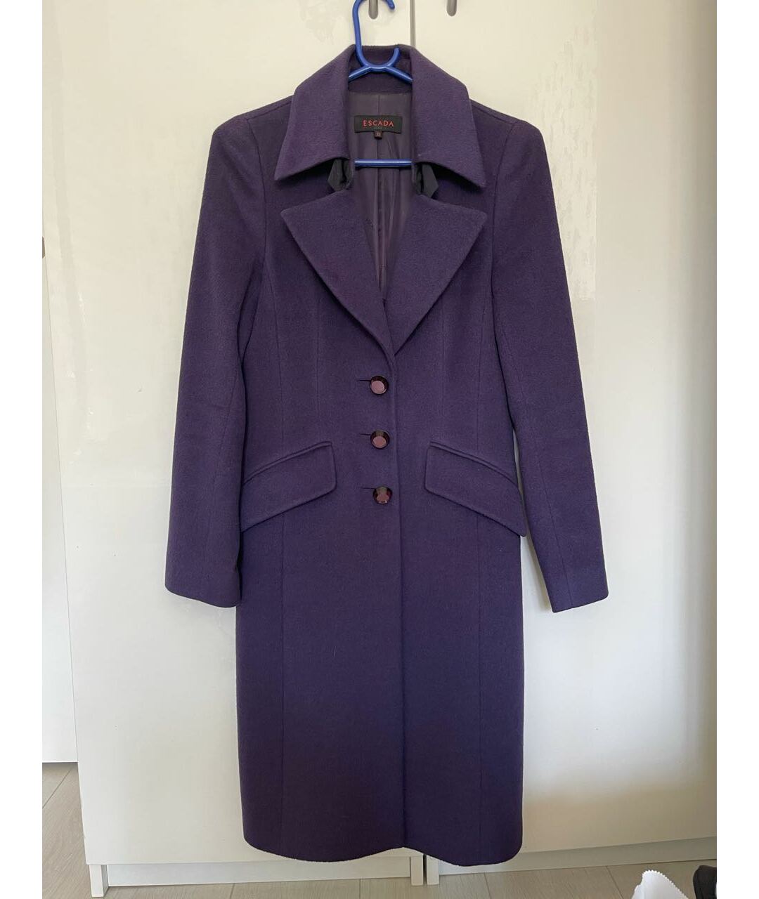 ESCADA Фиолетовое шерстяное пальто, фото 2