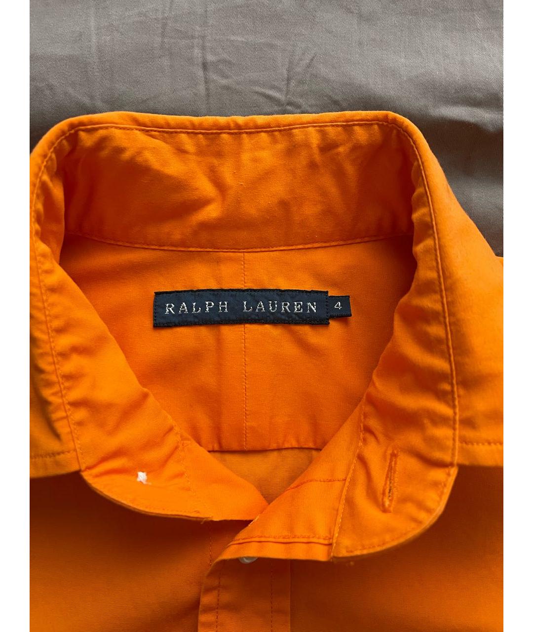 RALPH LAUREN Оранжевая хлопковая рубашка, фото 3