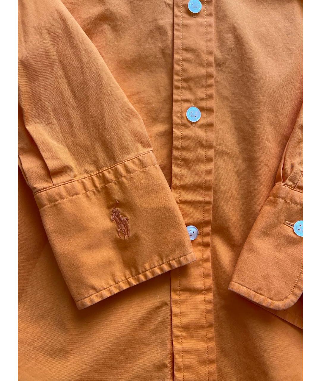 RALPH LAUREN Оранжевая хлопковая рубашка, фото 4