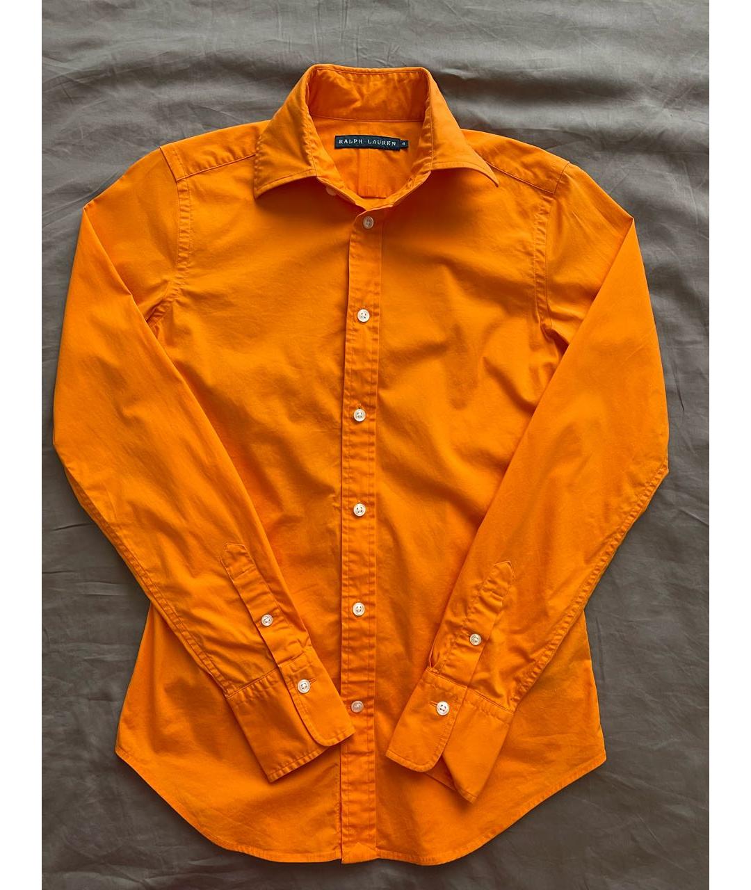 RALPH LAUREN Оранжевая хлопковая рубашка, фото 7