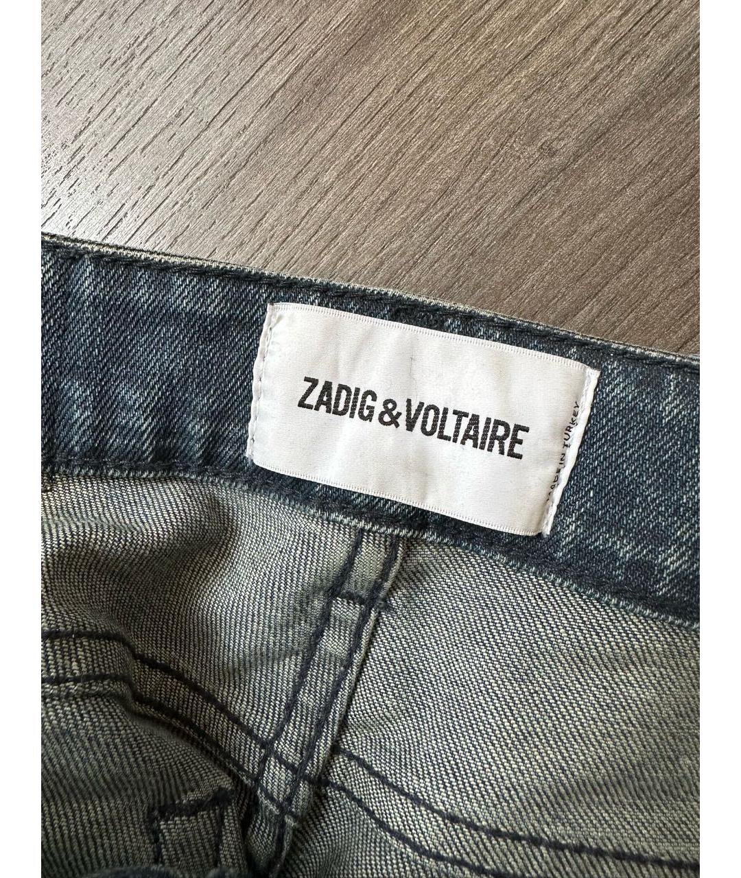 ZADIG & VOLTAIRE Синие хлопковые джинсы скинни, фото 3