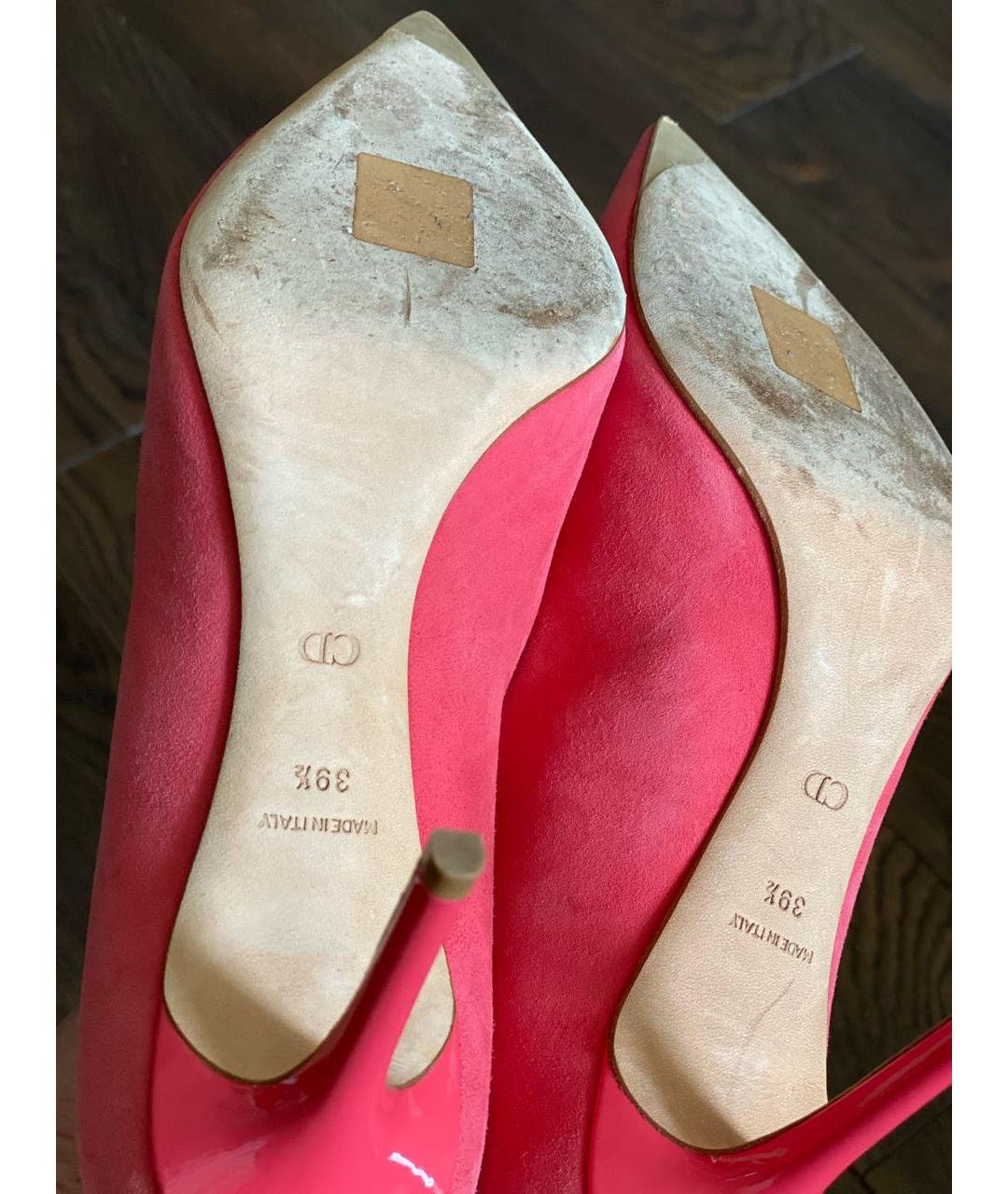 CHRISTIAN DIOR PRE-OWNED Розовые замшевые туфли, фото 4