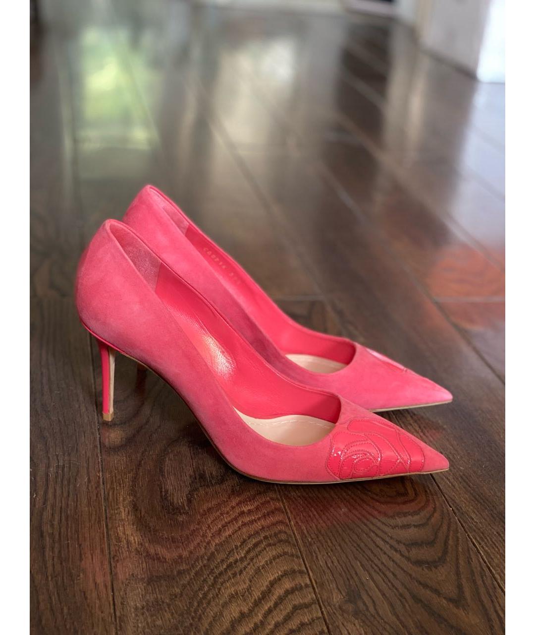 CHRISTIAN DIOR PRE-OWNED Розовые замшевые туфли, фото 9