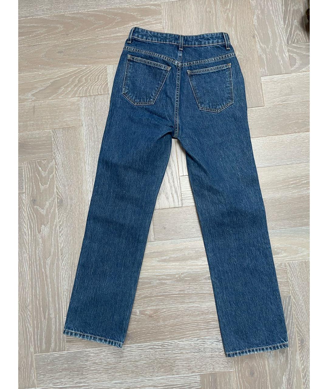 KHAITE Темно-синие хлопковые прямые джинсы, фото 2