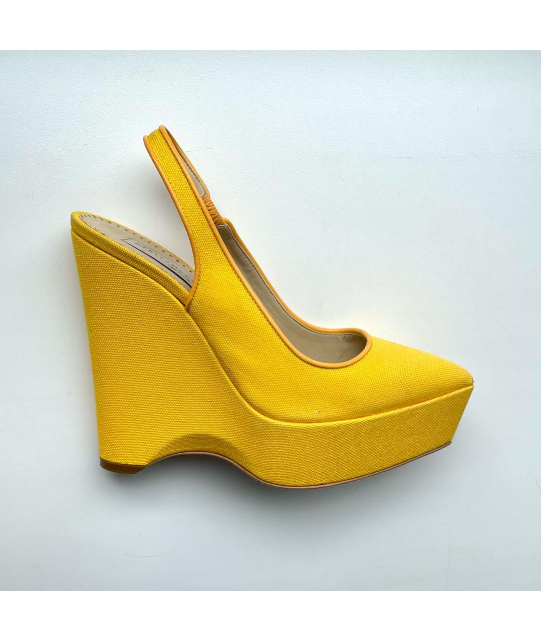 STELLA MCCARTNEY Желтые текстильные туфли, фото 9
