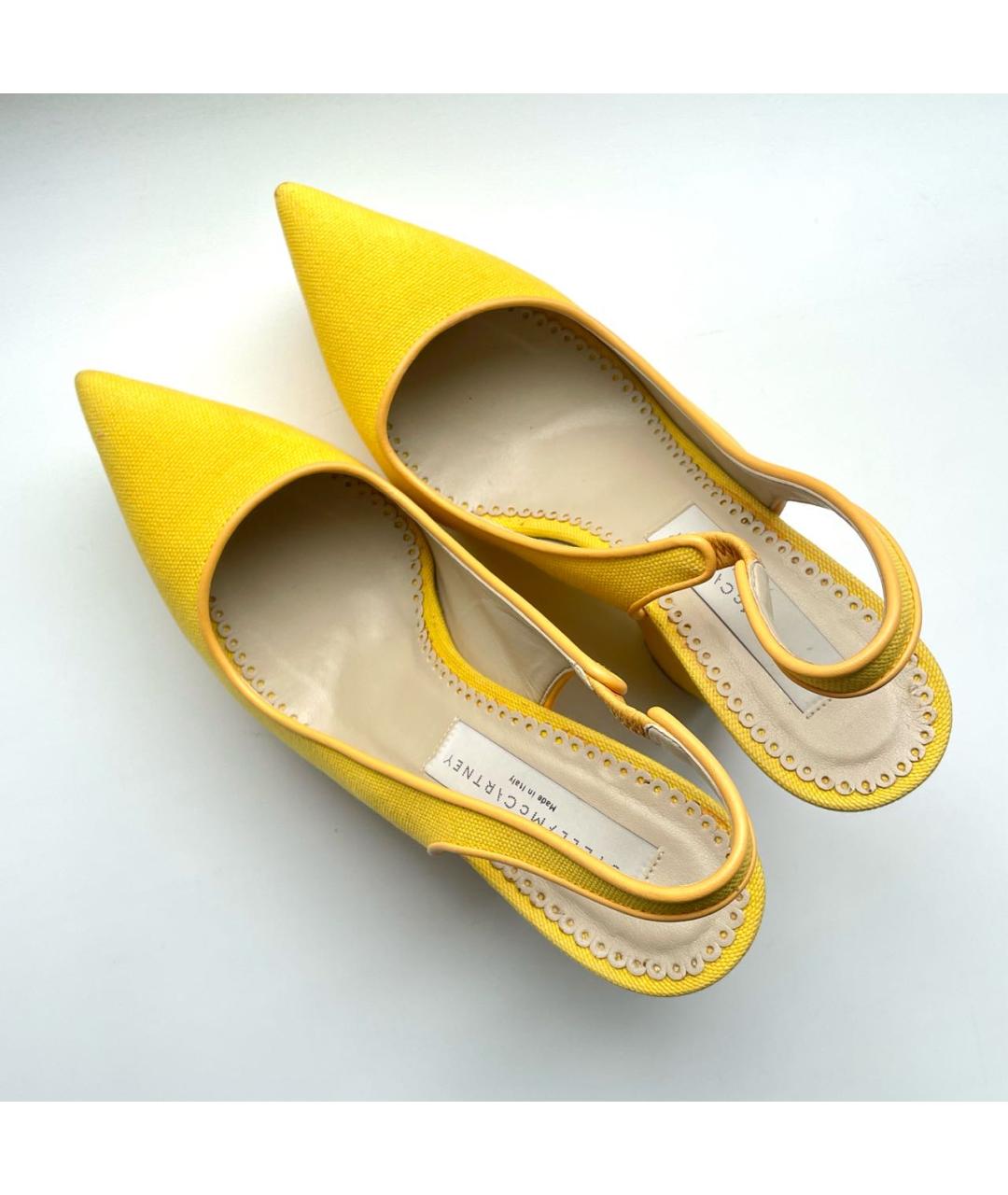 STELLA MCCARTNEY Желтые текстильные туфли, фото 8