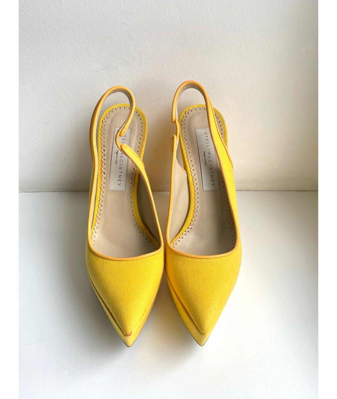 STELLA MCCARTNEY Желтые текстильные туфли, фото 3