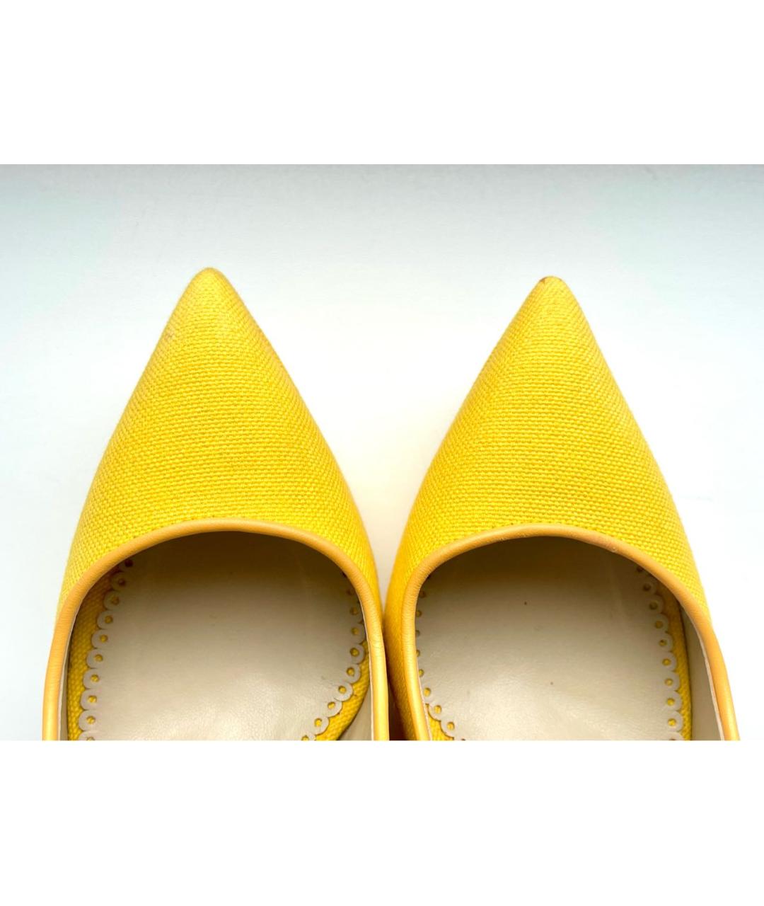 STELLA MCCARTNEY Желтые текстильные туфли, фото 5