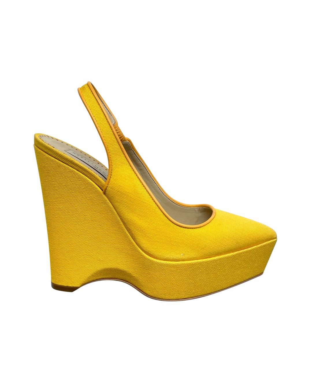 STELLA MCCARTNEY Желтые текстильные туфли, фото 1