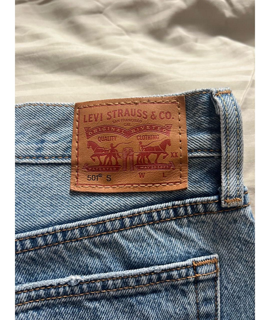 LEVI'S Голубые хлопковые джинсы скинни, фото 3