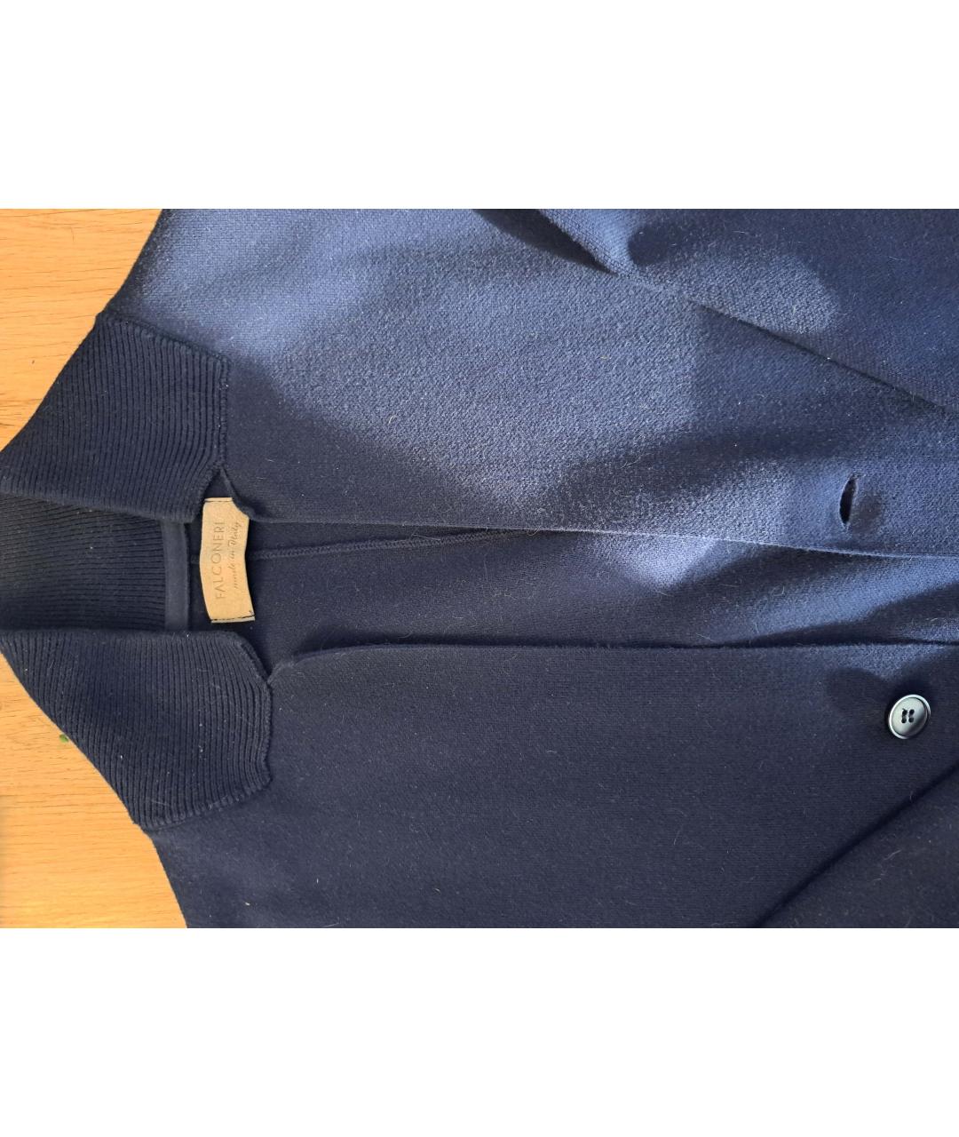 FALCONERI Темно-синий хлопковый джемпер / свитер, фото 3