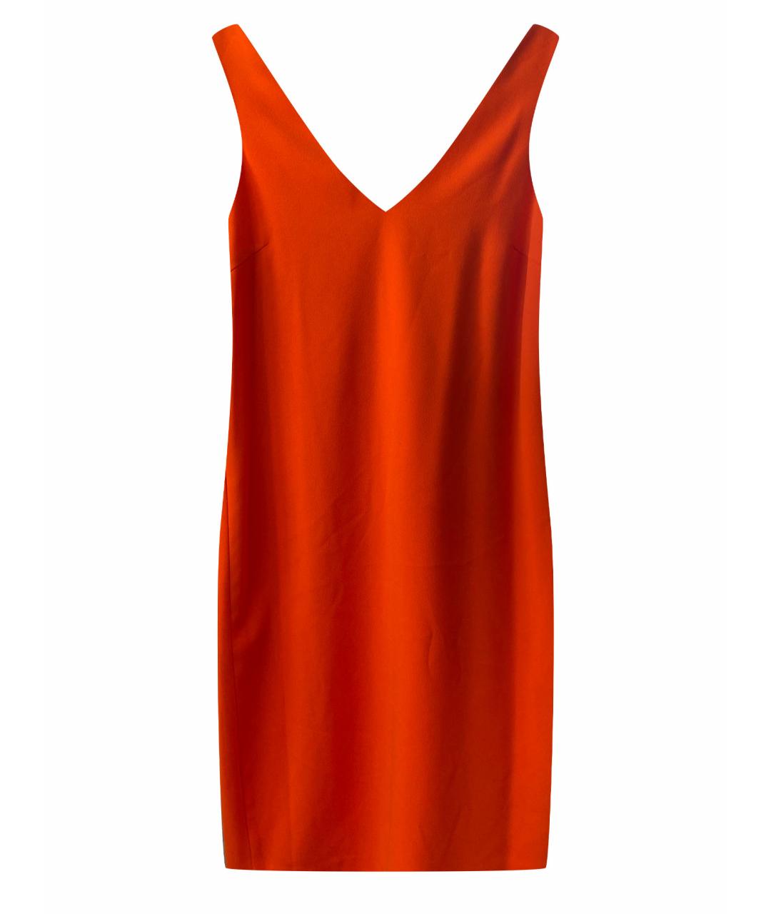 RALPH LAUREN Коралловое вискозное повседневное платье, фото 1