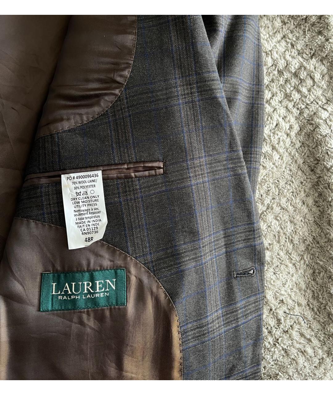 RALPH LAUREN Антрацитовый шерстяной пиджак, фото 3