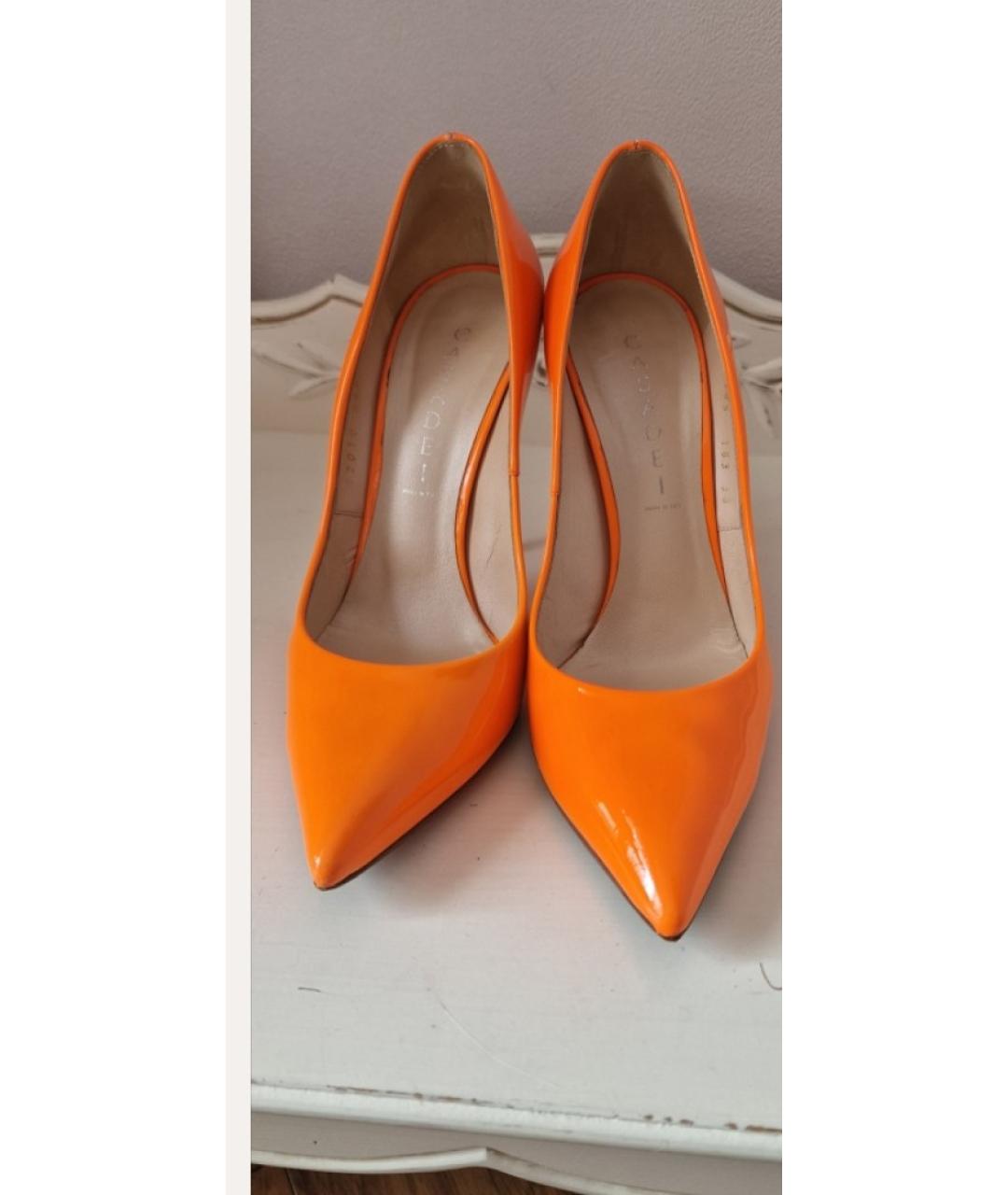 CASADEI Оранжевое кожаные туфли, фото 2