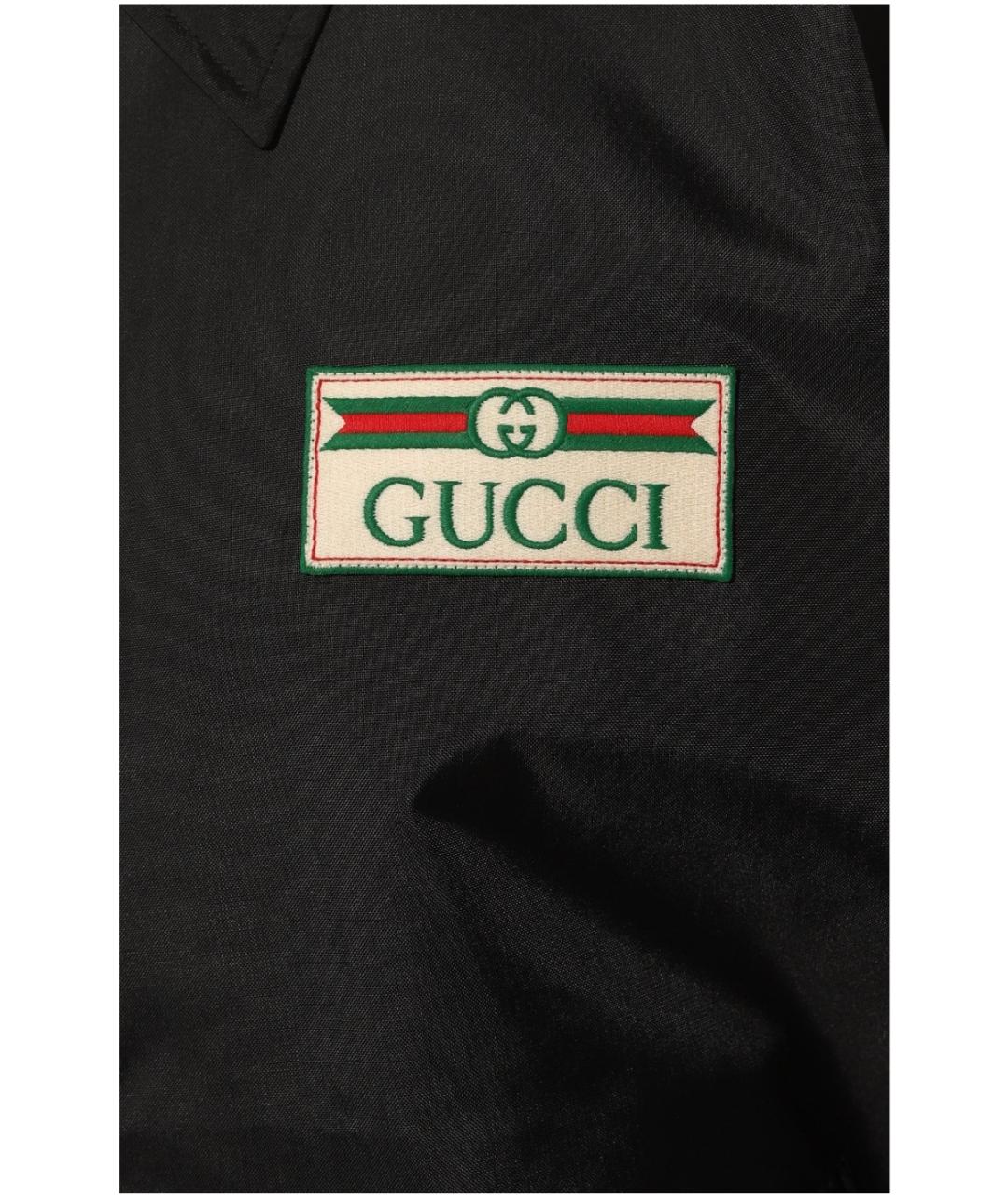 GUCCI Черная полиамидовая куртка, фото 4