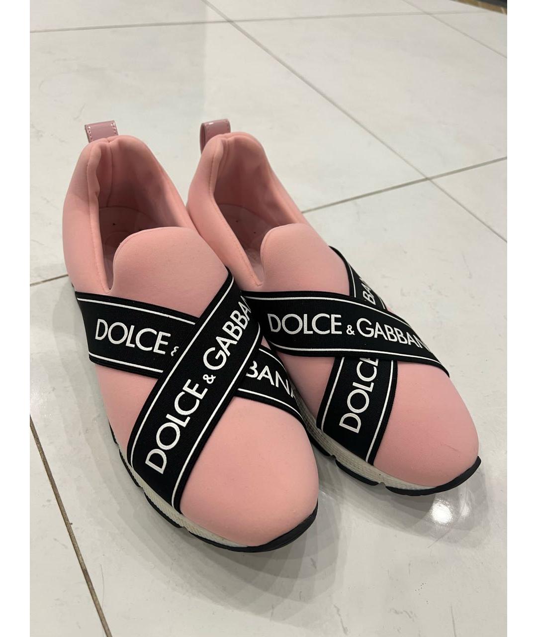 DOLCE&GABBANA Розовые кроссовки, фото 2