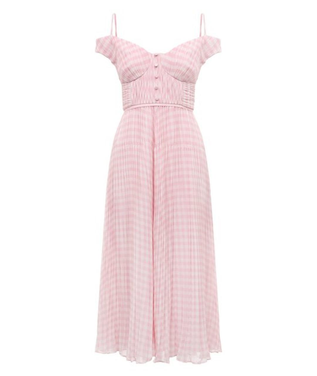 SELF-PORTRAIT Розовое полиэстеровое повседневное платье, фото 1