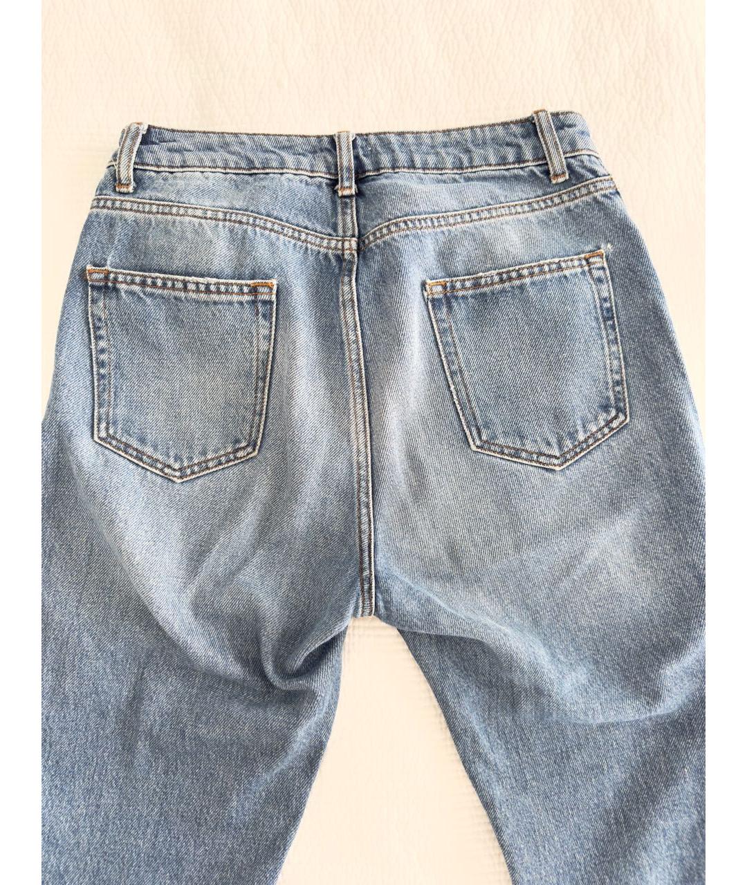SANDRO Синие хлопковые прямые джинсы, фото 4