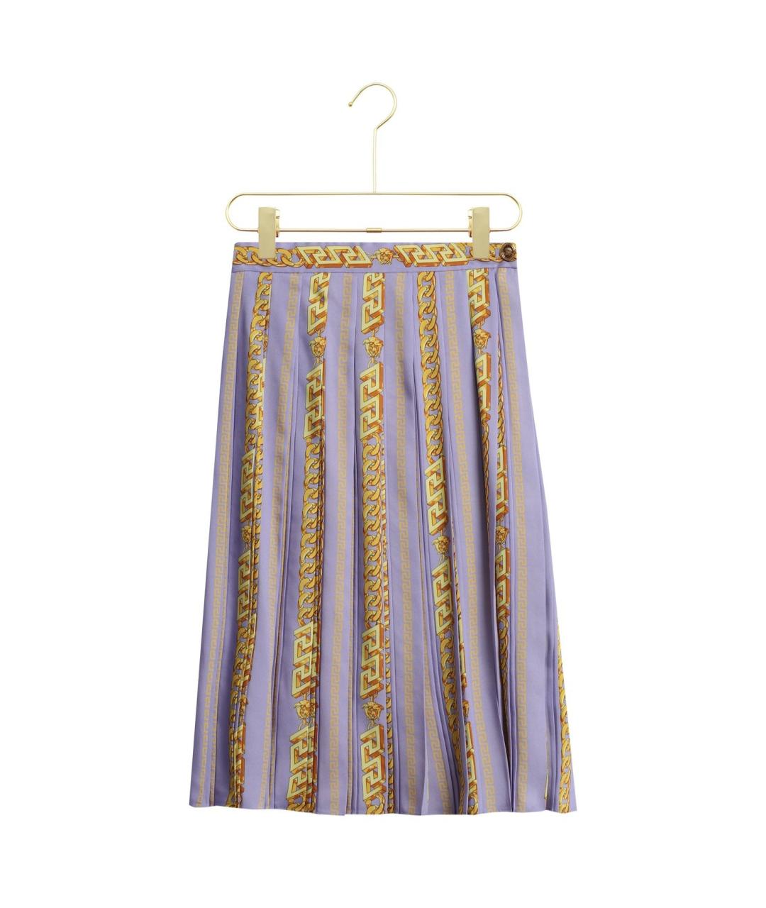 VERSACE Фиолетовая полиэстеровая юбка макси, фото 2