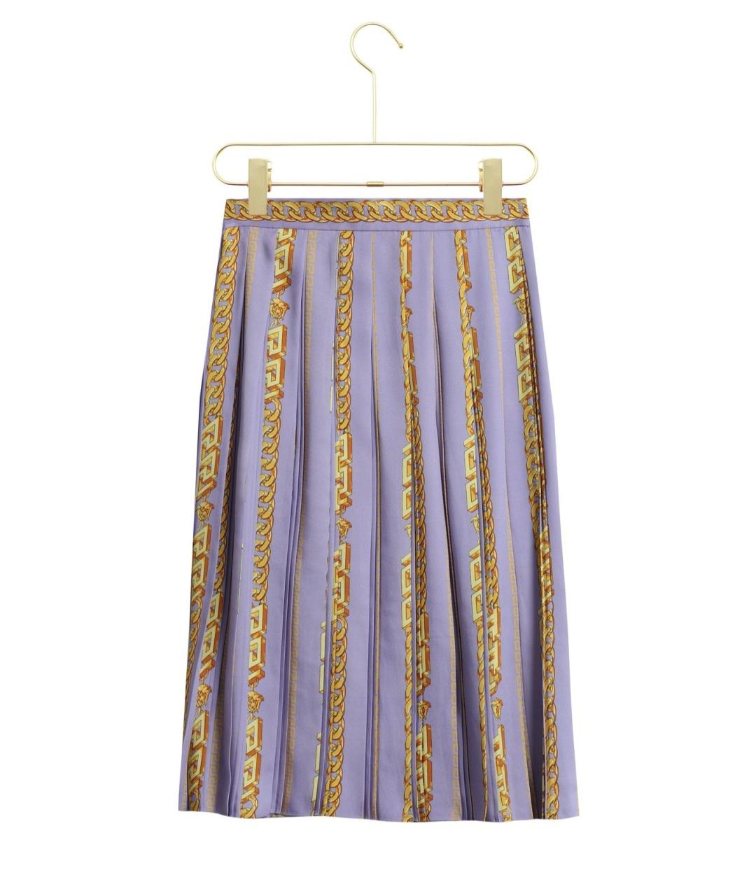 VERSACE Фиолетовая полиэстеровая юбка макси, фото 3