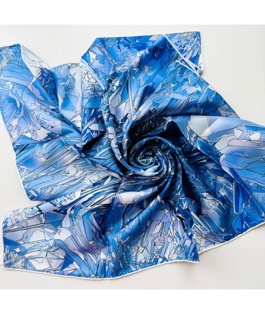 HERMES PRE-OWNED Синий шелковый платок, фото 2