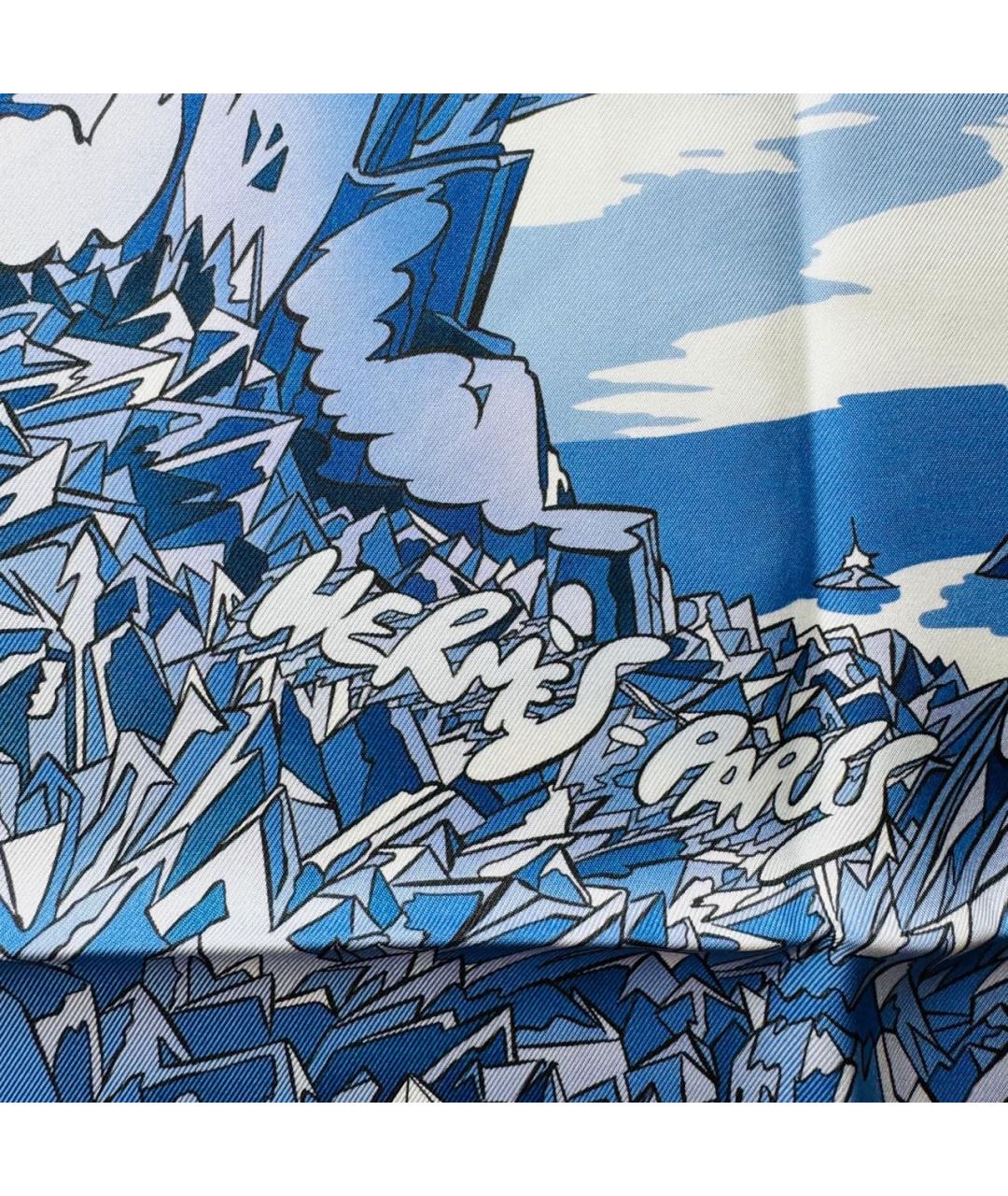 HERMES PRE-OWNED Синий шелковый платок, фото 4