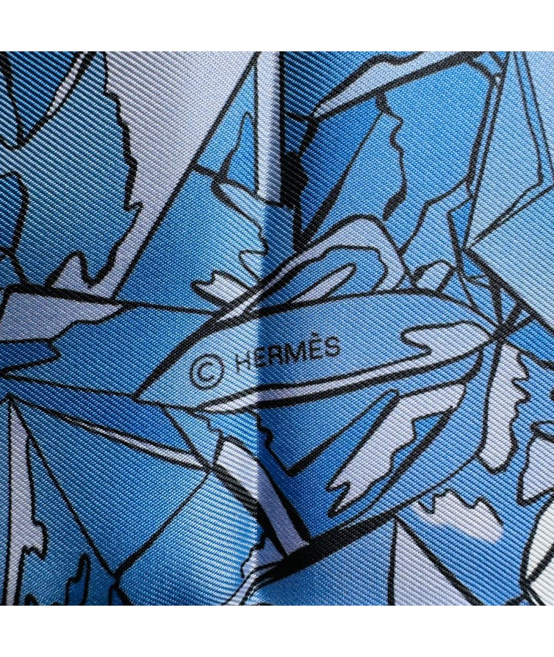 HERMES PRE-OWNED Синий шелковый платок, фото 6