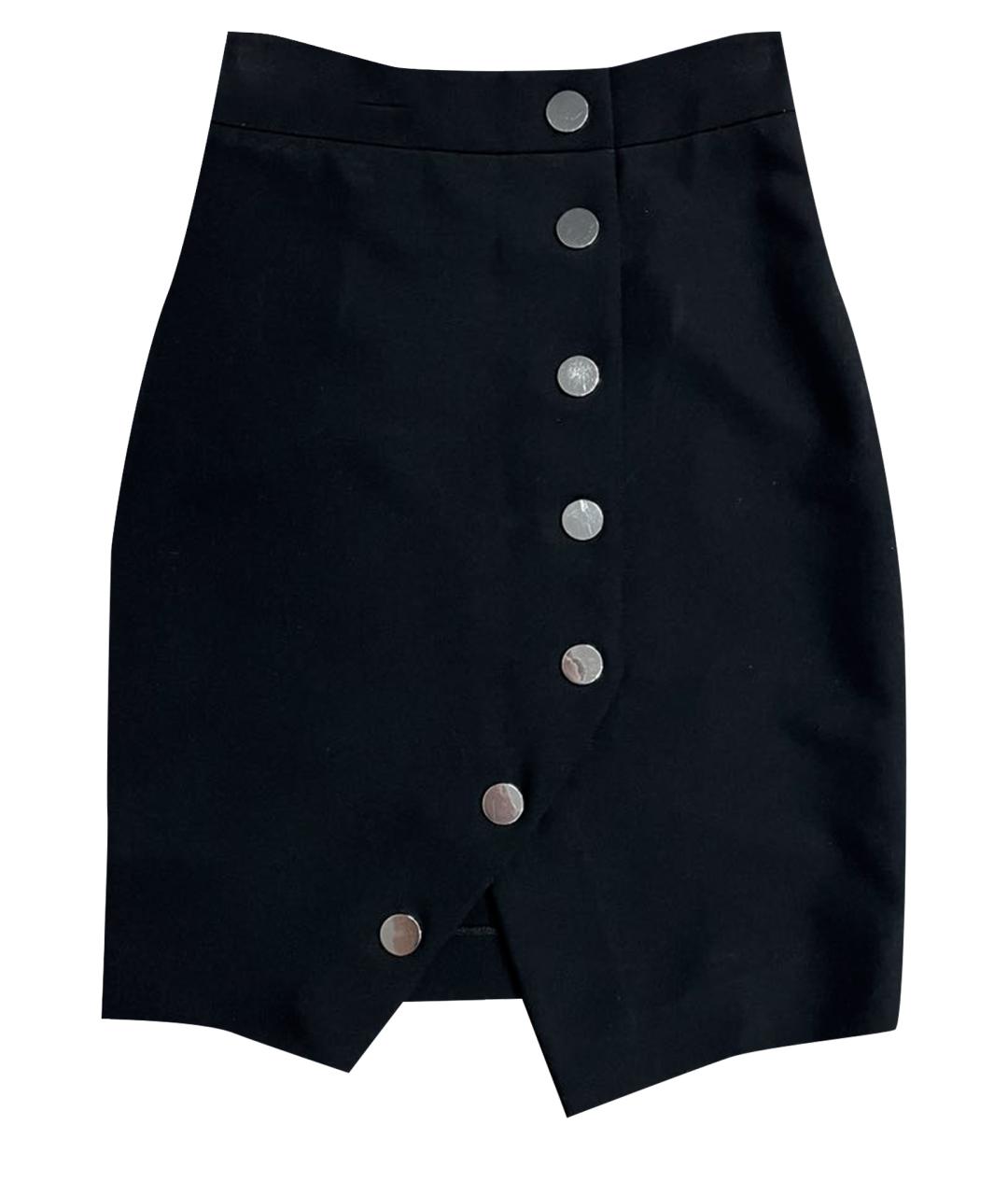 MAJE Черная полиэстеровая юбка мини, фото 1