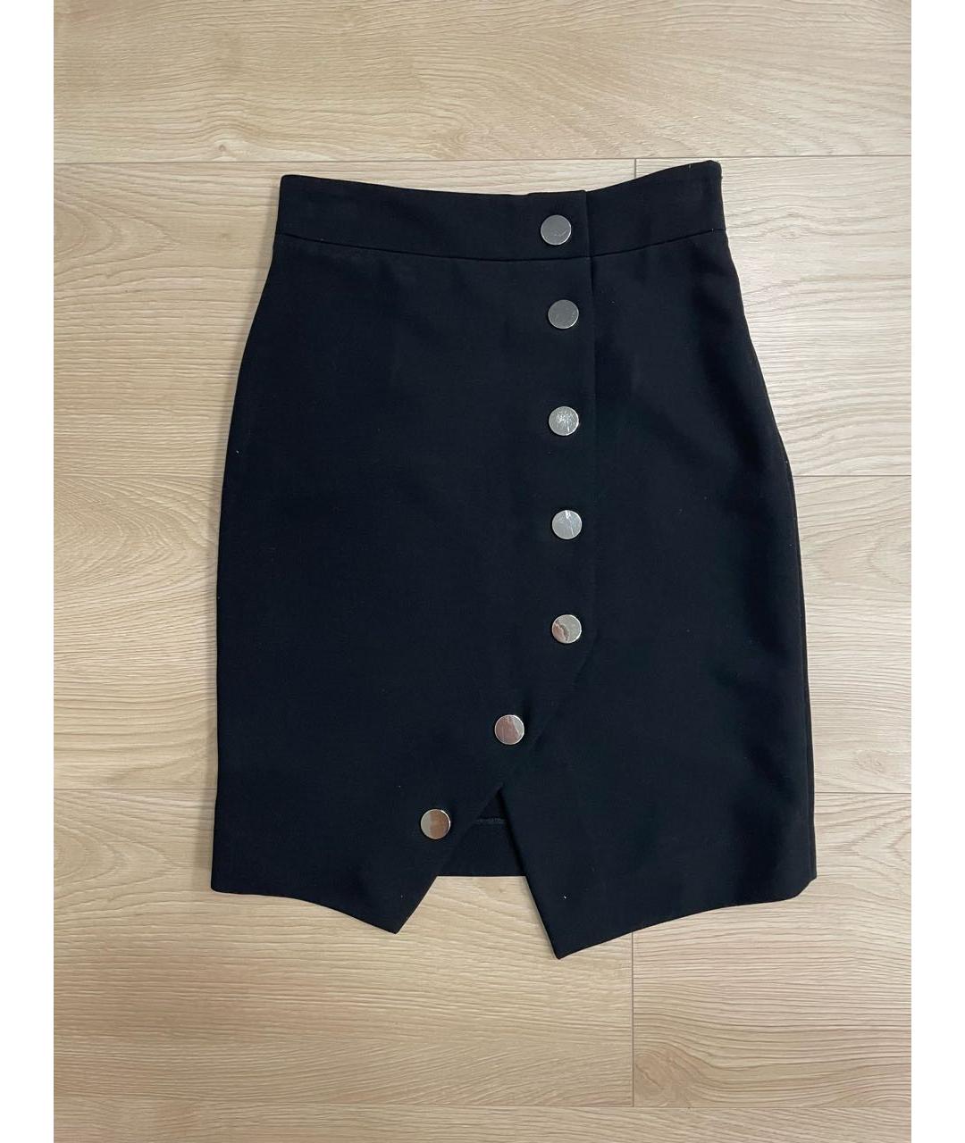 MAJE Черная полиэстеровая юбка мини, фото 3