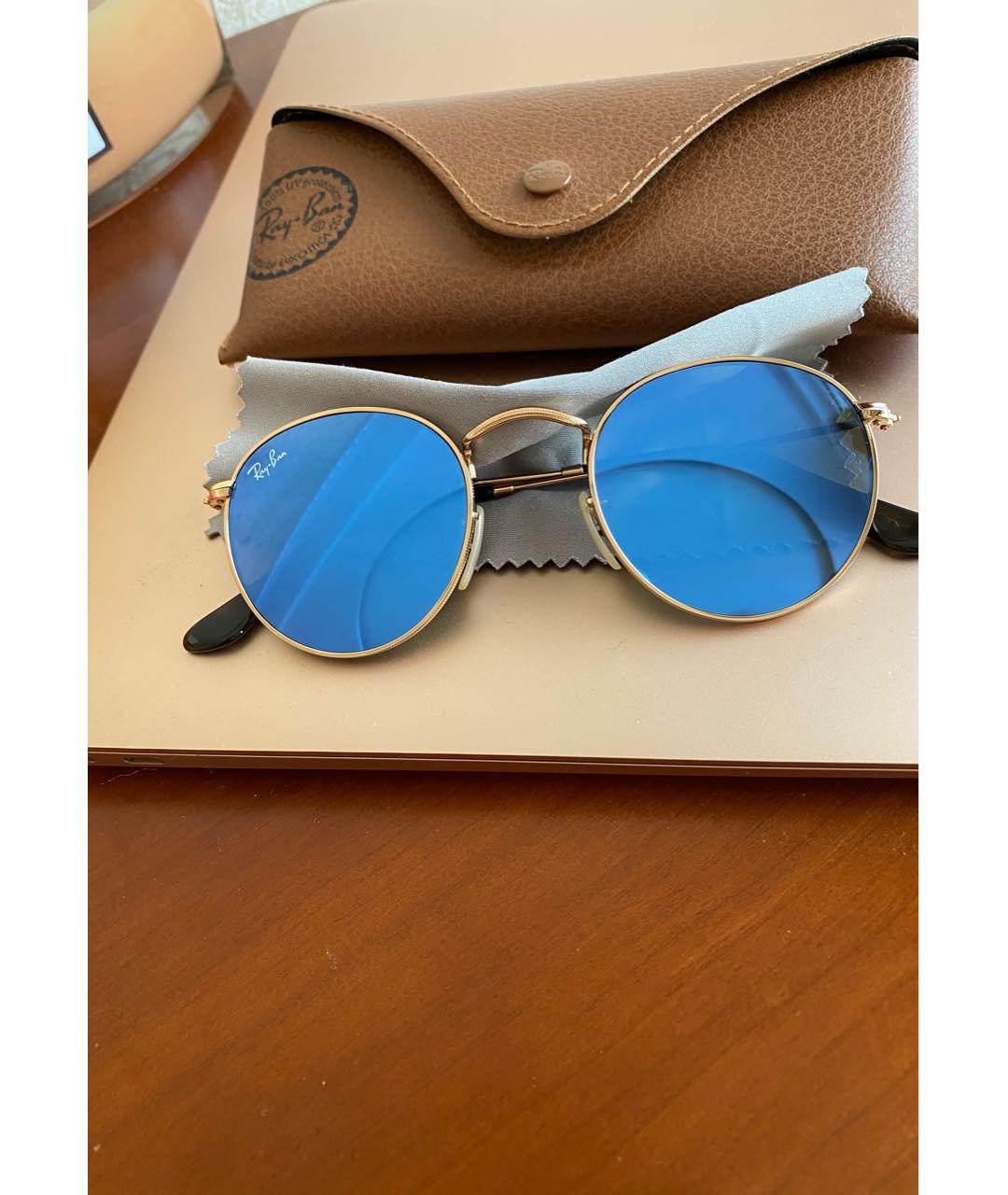 RAY BAN Голубые солнцезащитные очки, фото 4