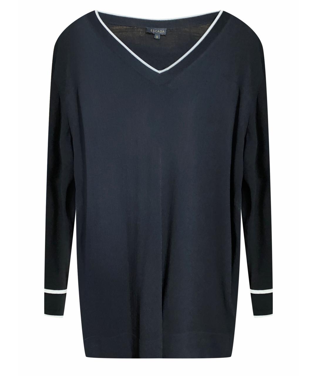 ESCADA Черный вискозный джемпер / свитер, фото 1
