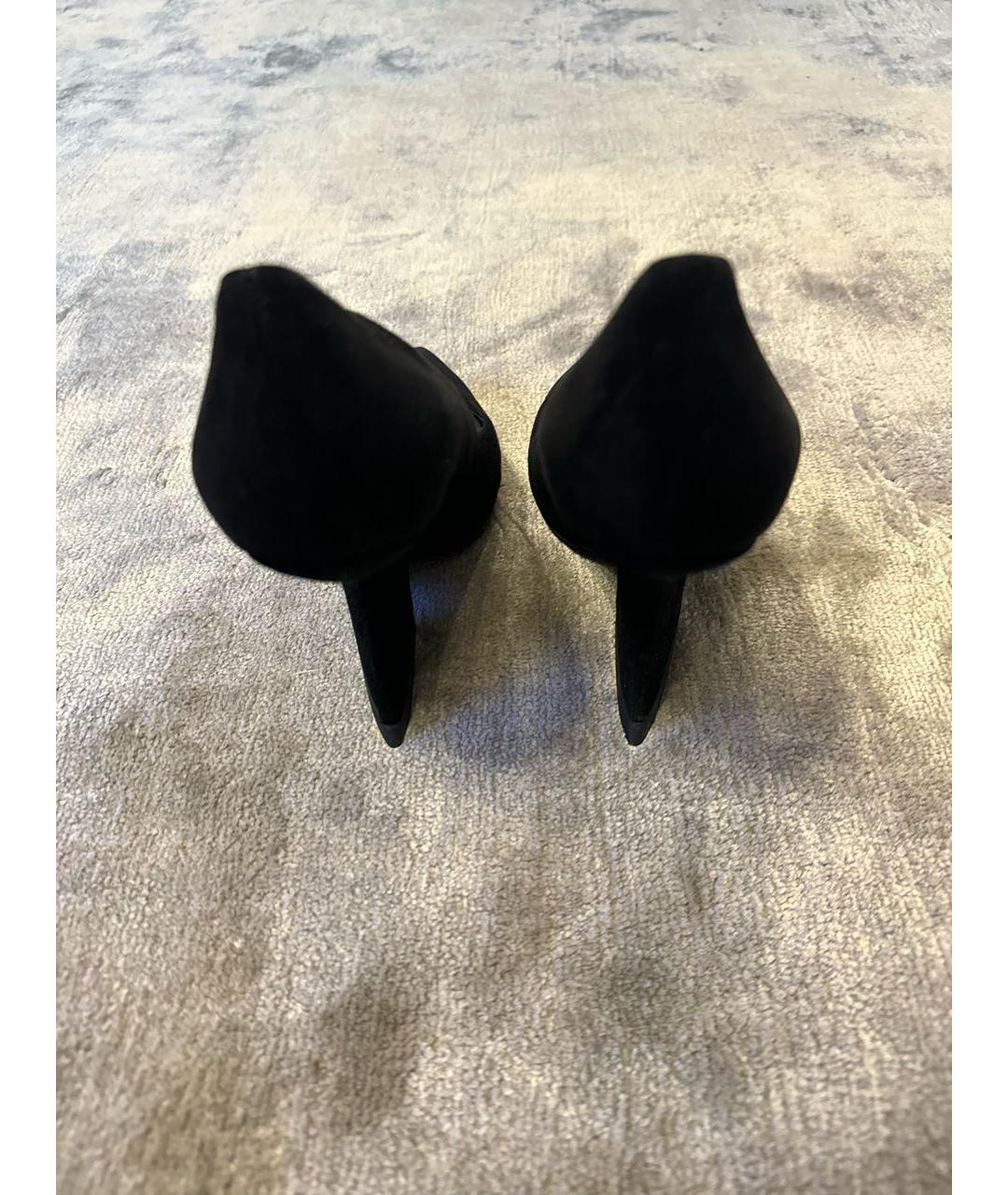 CHRISTIAN DIOR Черные замшевые туфли, фото 4