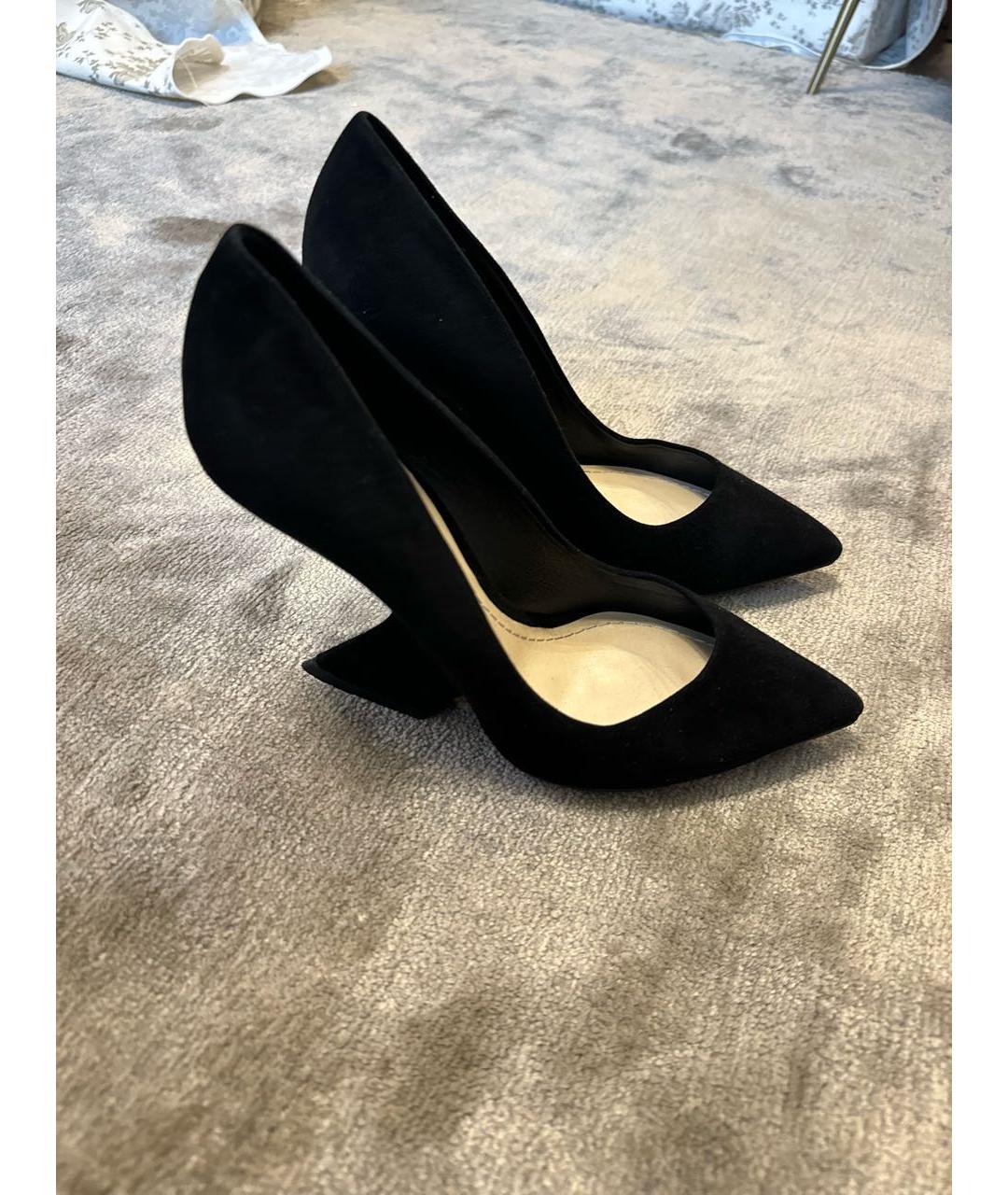 CHRISTIAN DIOR Черные замшевые туфли, фото 5