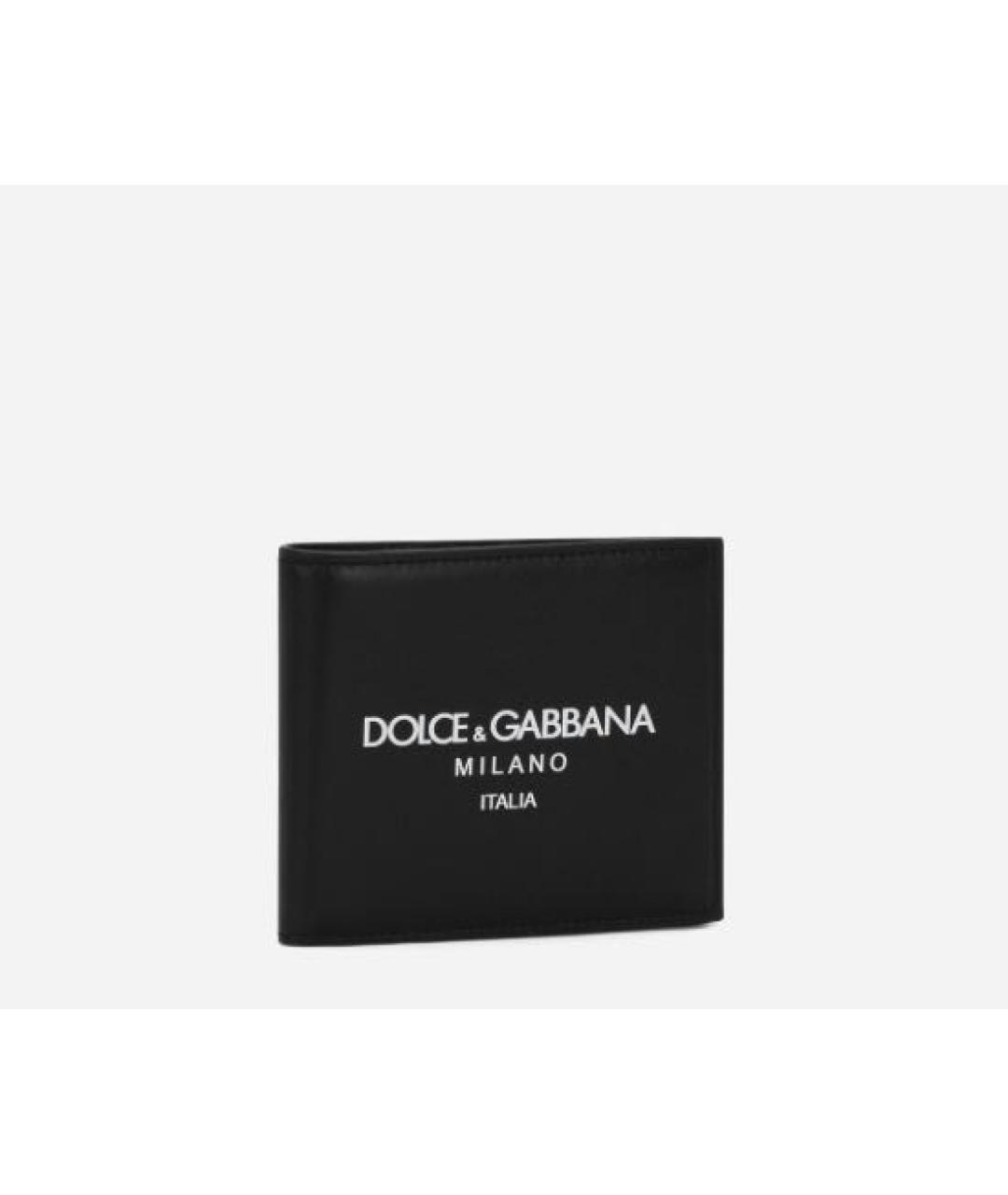 DOLCE&GABBANA Черный кожаный кошелек, фото 3