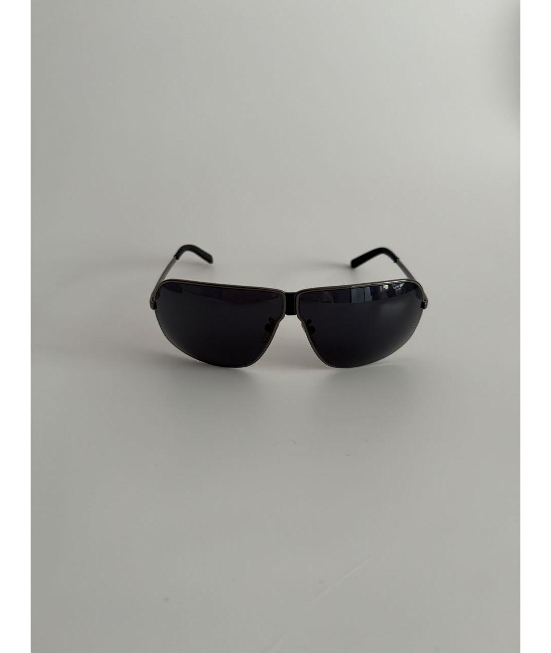 ERMENEGILDO ZEGNA Коричневые металлические солнцезащитные очки, фото 7