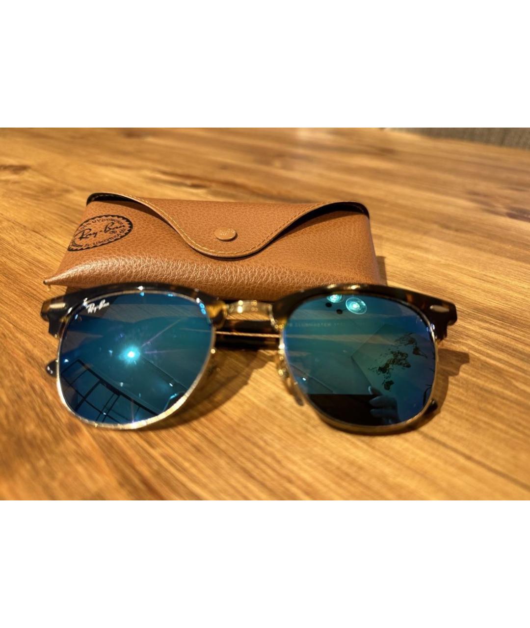 RAY BAN Голубые пластиковые солнцезащитные очки, фото 5