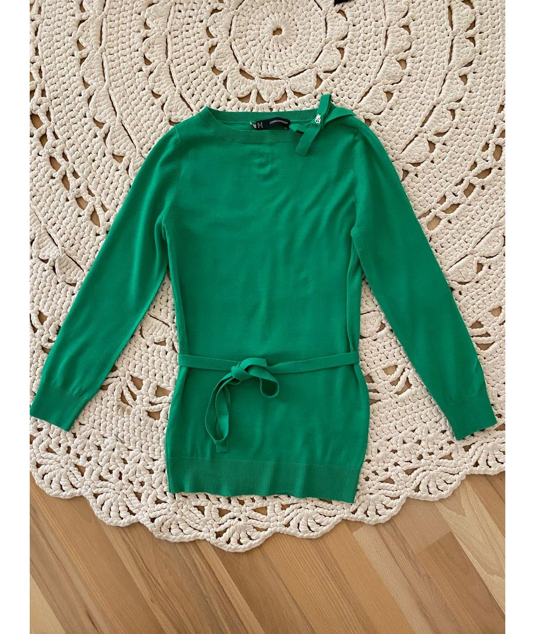 DSQUARED2 Зеленый шерстяной джемпер / свитер, фото 6