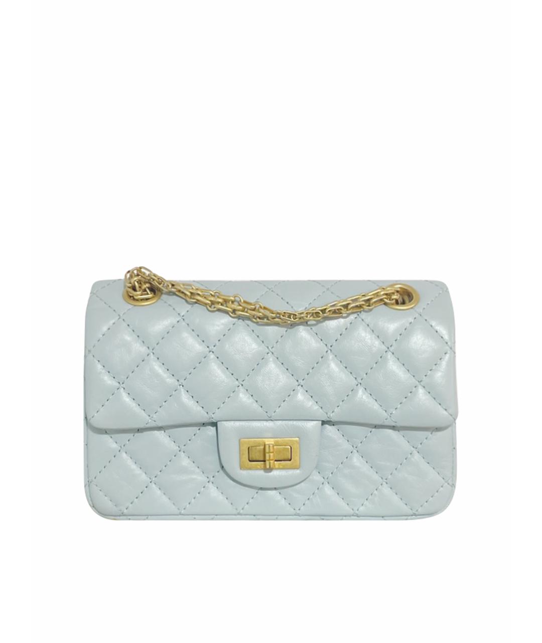 CHANEL Голубая кожаная сумка через плечо, фото 1