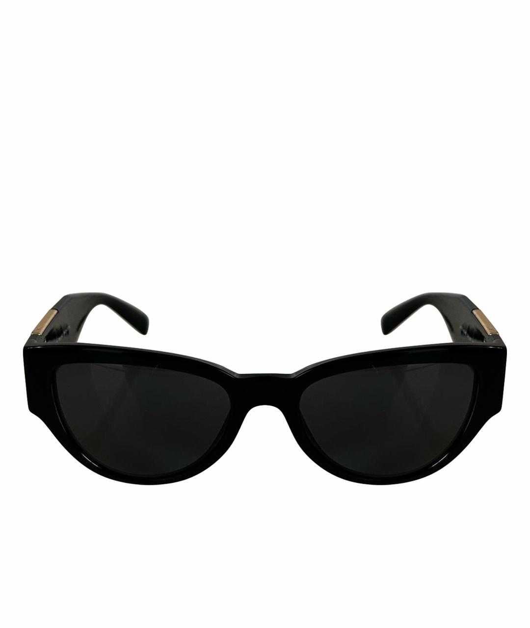 VERSACE Черные пластиковые солнцезащитные очки, фото 1